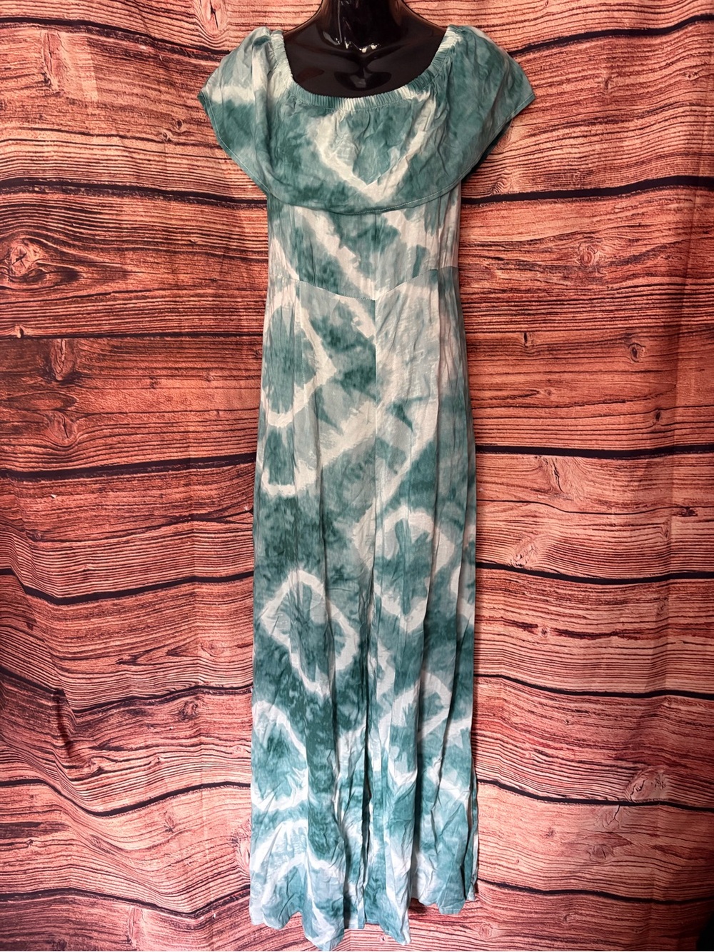 Sadie & Sage Teal Tie-Dye Maxi Jumpsuit